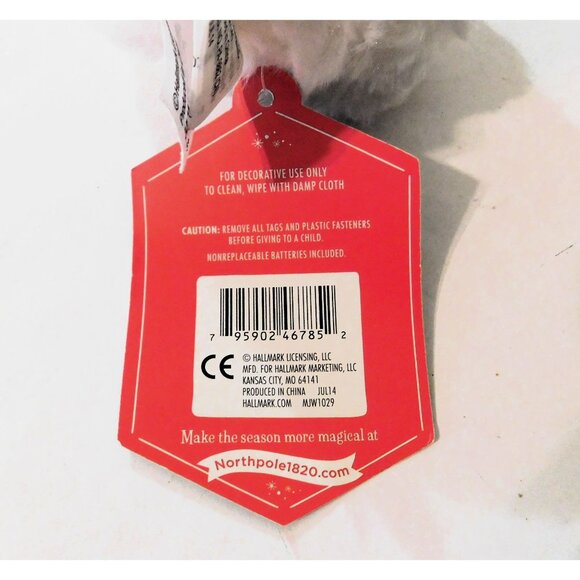 Hallmark Northpole Magic Snowball White Plush Non-working New with Tags - Picture 5 of 5